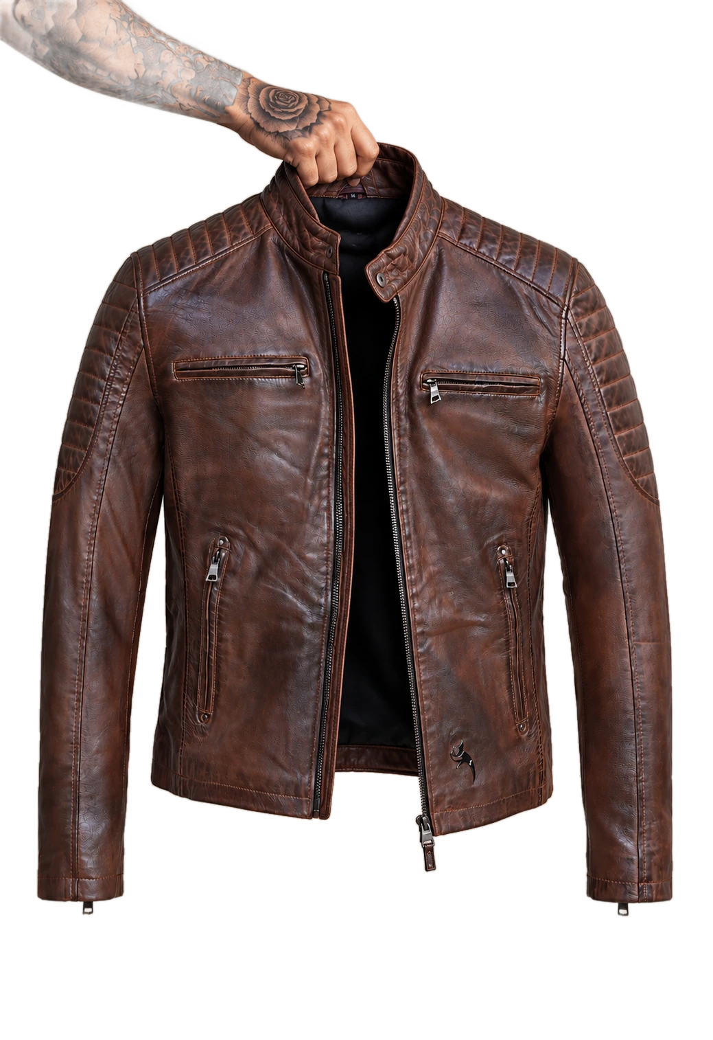 KA Moden Lederjacke, von Hand gehalten