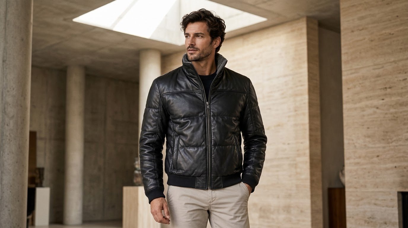 Lederjacke – Editorial-Motiv Private Label